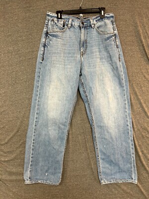 Vintage Ecko Unltd Straight Jeans Men 34 Blue Cotton High-Rise Baggy Fit Zip Fly
