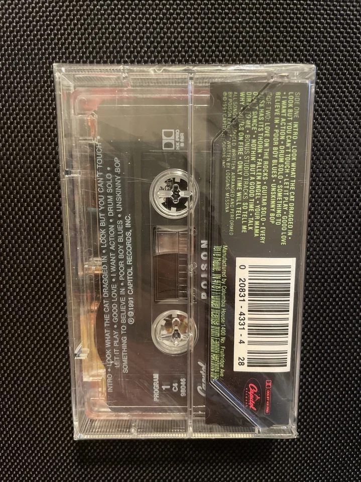 POISON - SWALLOW THIS LIVE cassette TAPE Capitol C4-598046 - BRAND NEW SEALED - Image 2 of 4