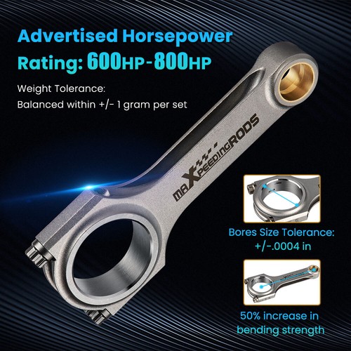 Bielas de haz H para Honda Accord 92-01 Prelude H22 DOHC 2,2 L 143 mm nuevas - Imagen 5 de 8