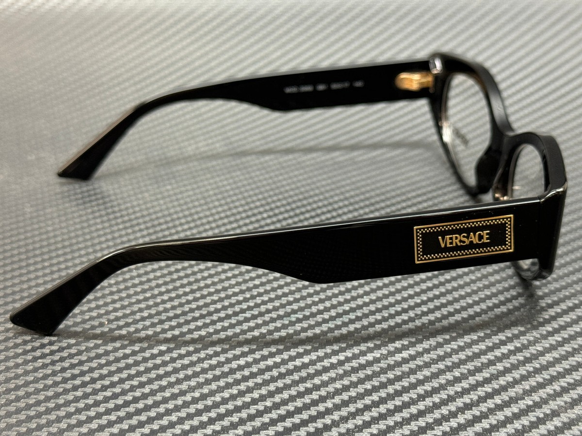みかページ Amazon.com: Versace VE 3328 GB1 Black Plastic Rectangle