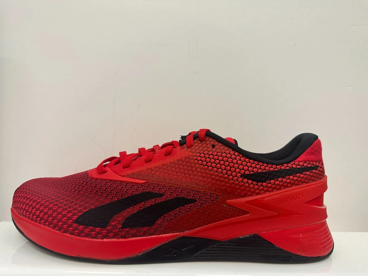 Reebok Nano X3 Red Trainers UK 9 US 10 EU 43 REF 4381