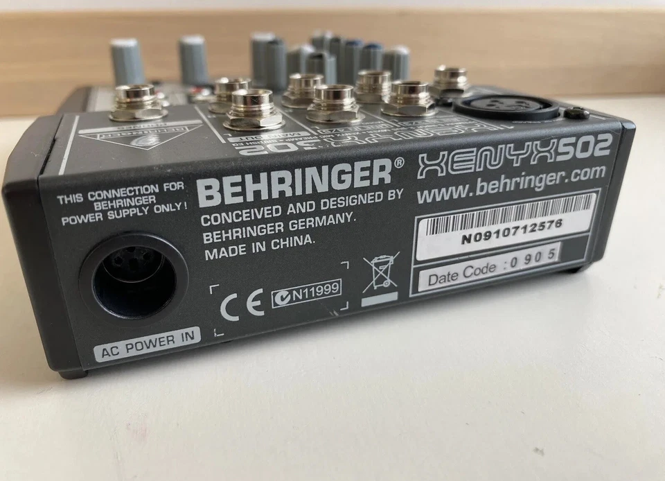Behringer XENYX 502 Premium 5 Input 2 Bus Mixer (No Power Supply) - Image 3 of 4