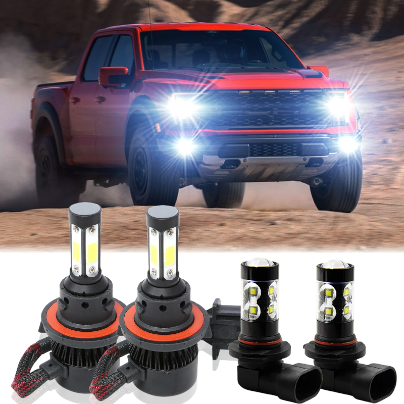 For 5.4L Ford F-150 2004-2010 LED Headlight High/Low + Fog Lights