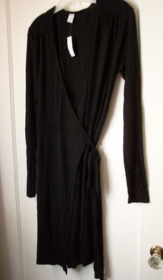old navy black wrap dress