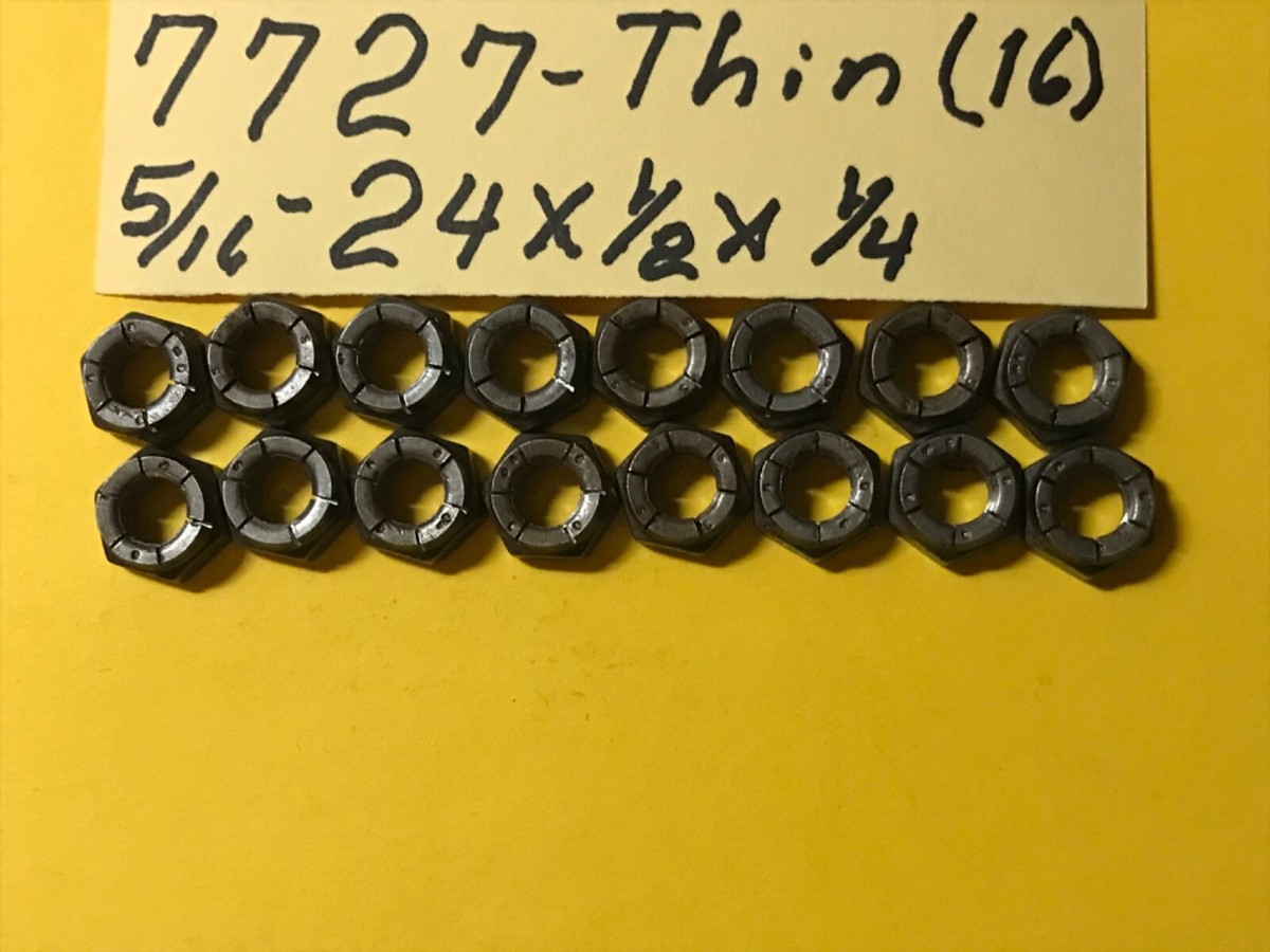 Harley 7727 5/16-24x1/2x1/4 thick flexloc nut (16) rocker panhead
