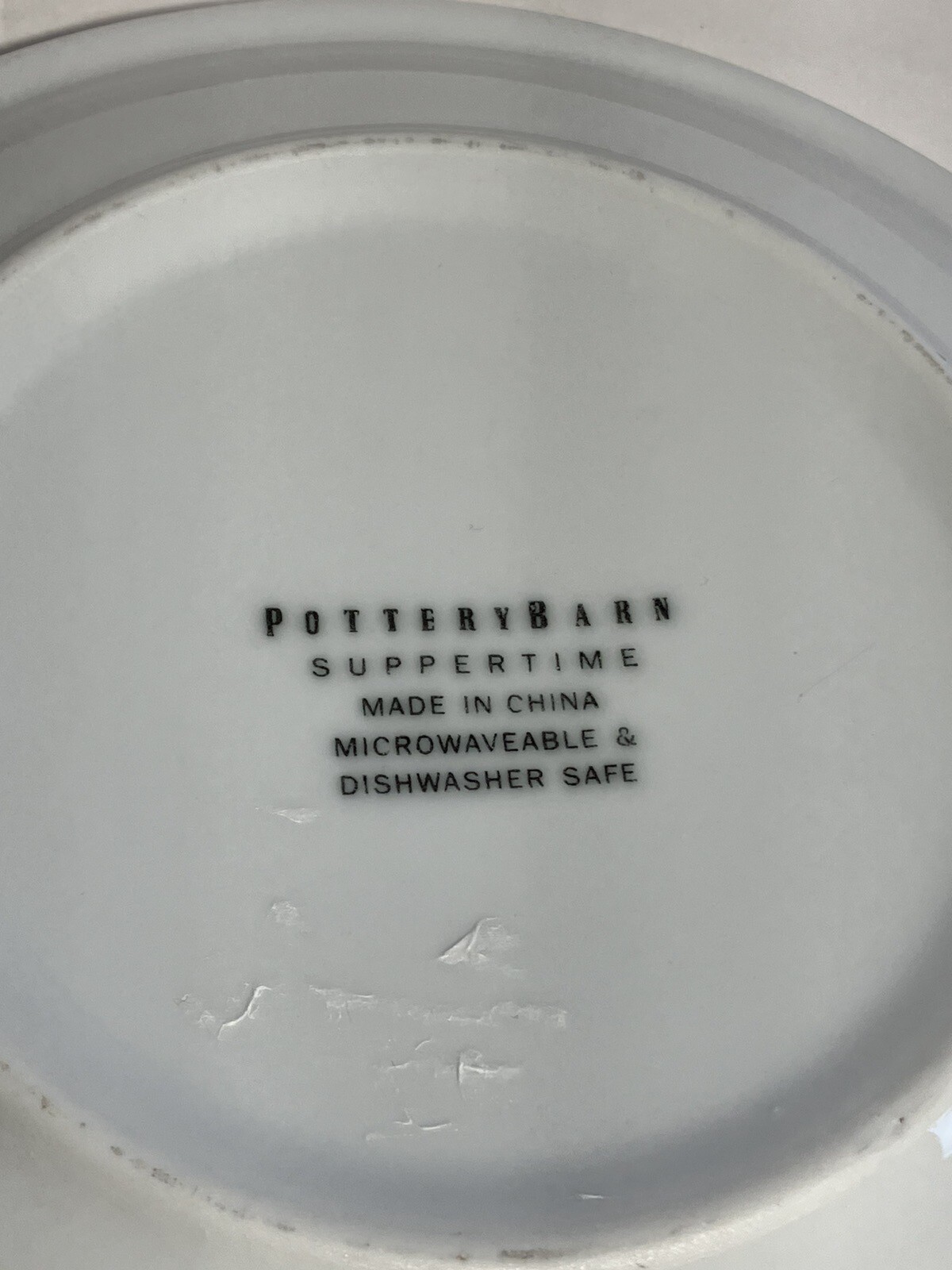 Pottery Barn “Suppertime” Heavy White Salad Dessert Plates 77/8” EUC