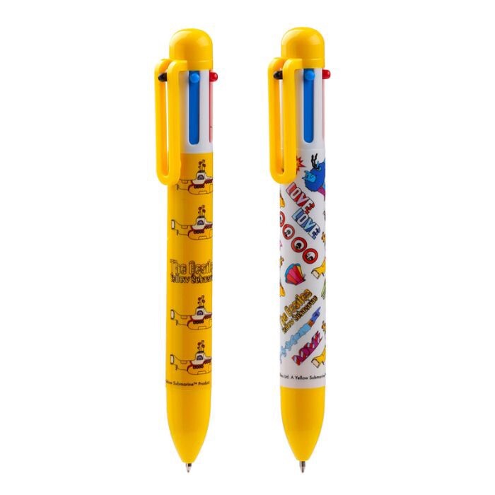 The Beatles Yellow Submarine Multi Colour Pen Choose WHITE or YELLOW