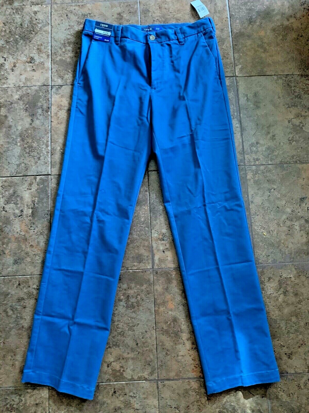 IZOD Performance Stretch Straight Fit Flat Front Chino 32x34 eBay
