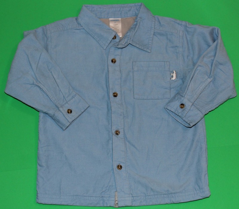2t EUC Gymboree ARCTIC TERRITORY Blue Corduroy Lined Shirt JACKET Boys