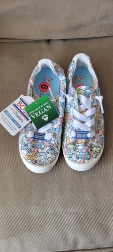 Bobs by Skechers Dog Pattern Lace up Canvas size 6
