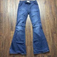 Free People We The Free Pull-On Flare Jeans Medium Wash Womens Size 26