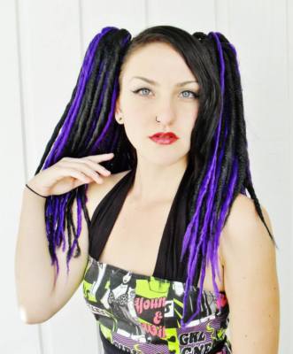 Clip On Dreadlocks Ponytail Pigtails Extensions Dreads  display picture 1