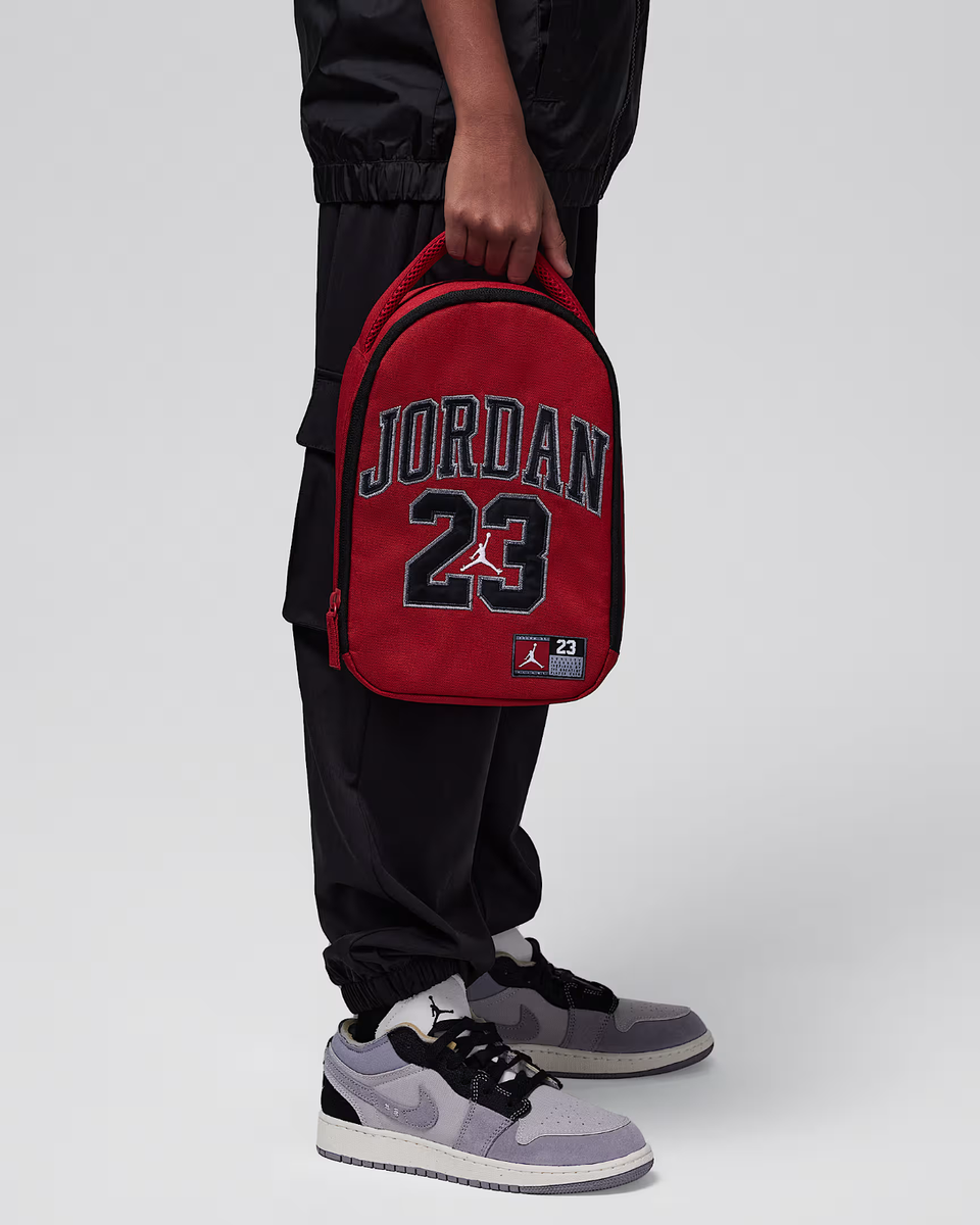 Nike Air Jordan Jersey 23 Zip Insulated Lunch Bag Box Red Black