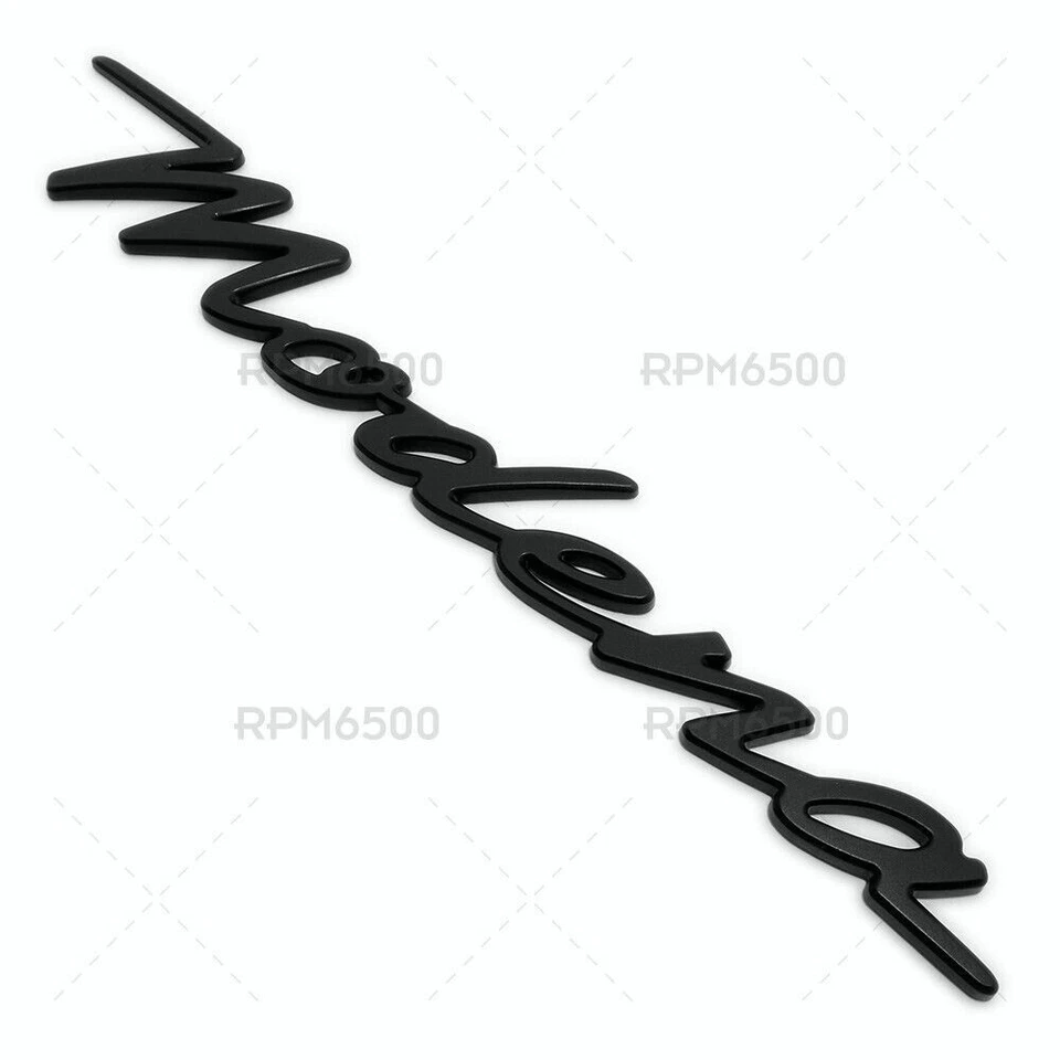 Placa de identificación de guardabarros lateral para Maserati Modena emblema insignia deportiva negro mate- Foto 2 de 4