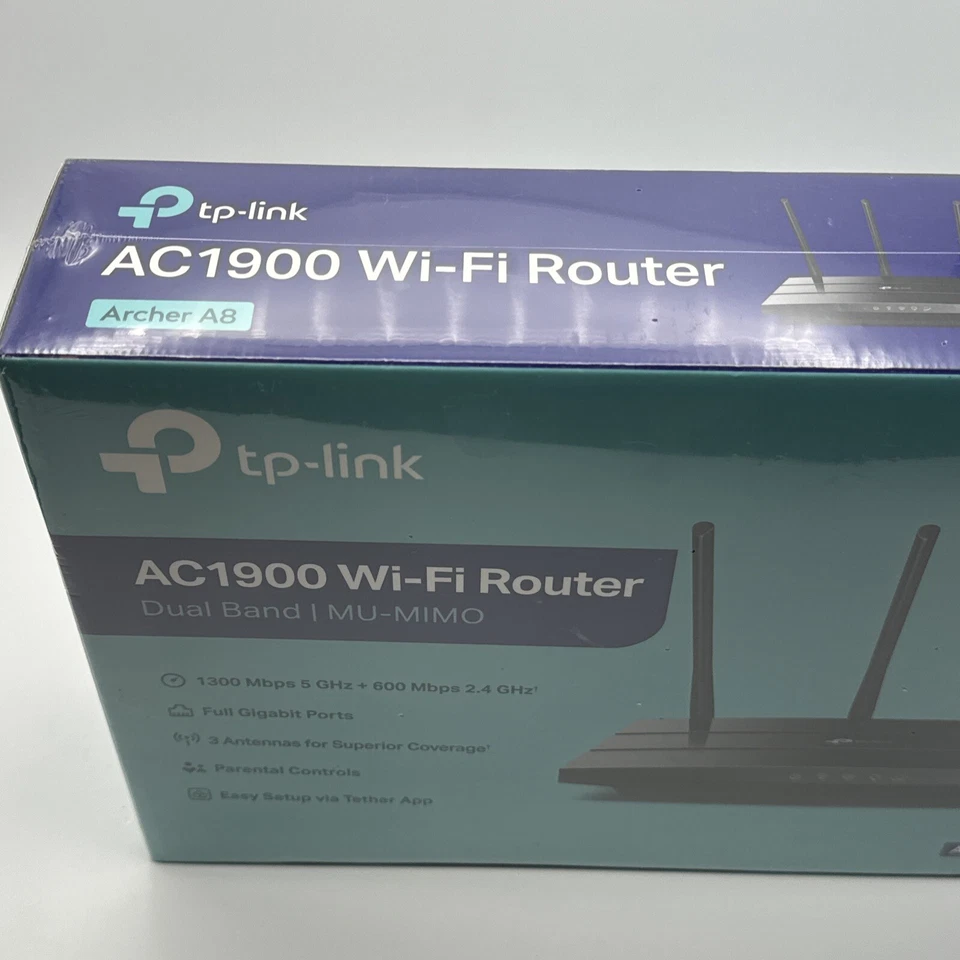 Tp-Link Archer A8 AC1900 Wi-Fi 802.11ac Dual Band MU-MIMO Router NIB~Sealed - Image 4 of 4