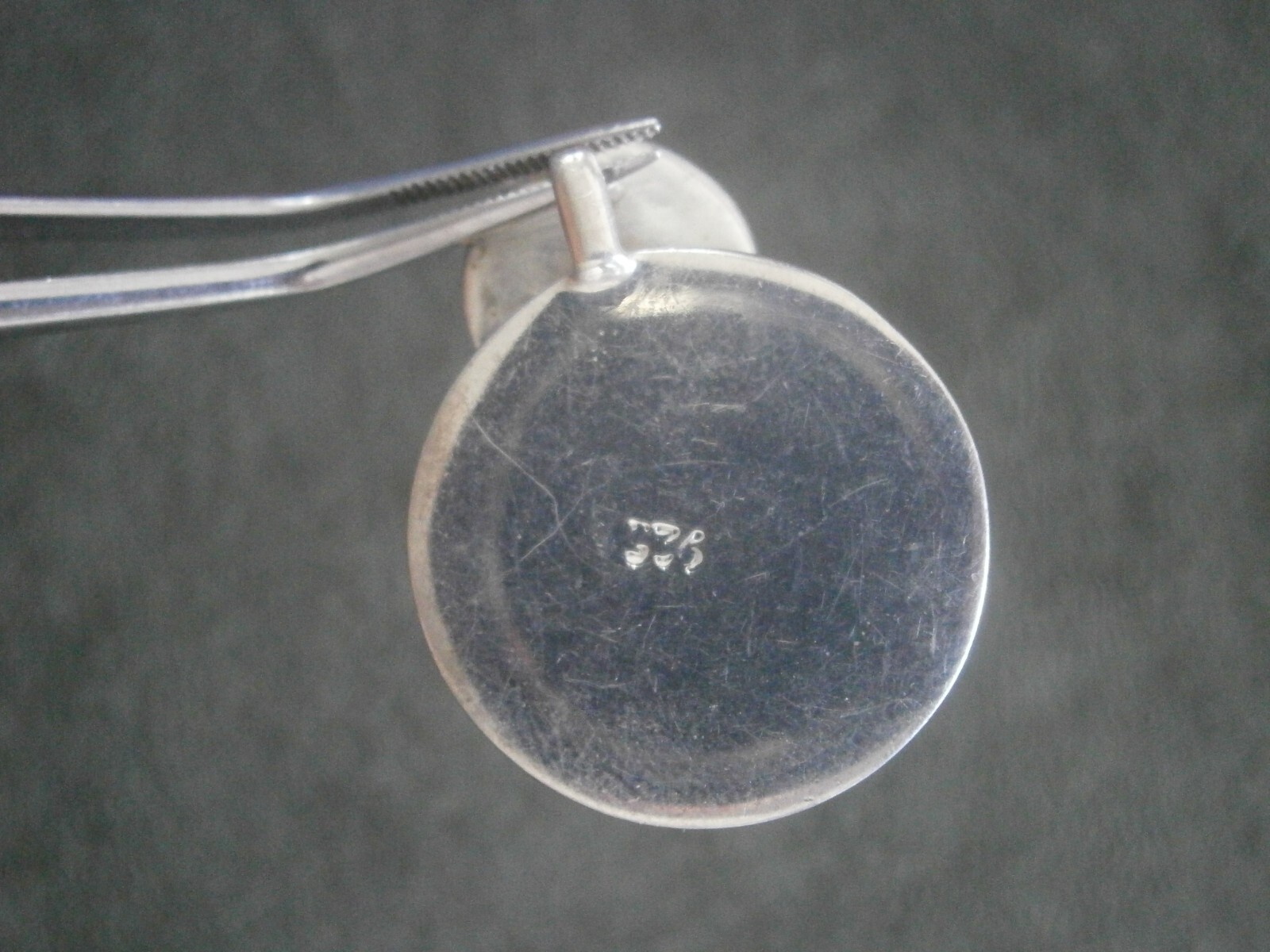 Two Layered Circles Vintage Solid Sterling Silver… - image 3