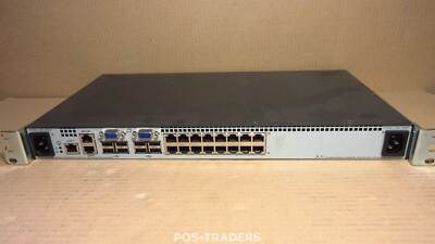 HP 578713-001 Server Console G2 Switch w/ Virtual Media + Cac 0x2x16 KVM Switch