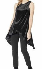 ADRIANNA PAPELL Black Velvet / Crepe Jumpsuit Sz 6,12 NWT 149 AP1D102824