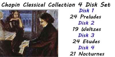 Chopin Collection for Yamaha Disklavier, Clavinova, PianoDisc, MIDI Player Piano