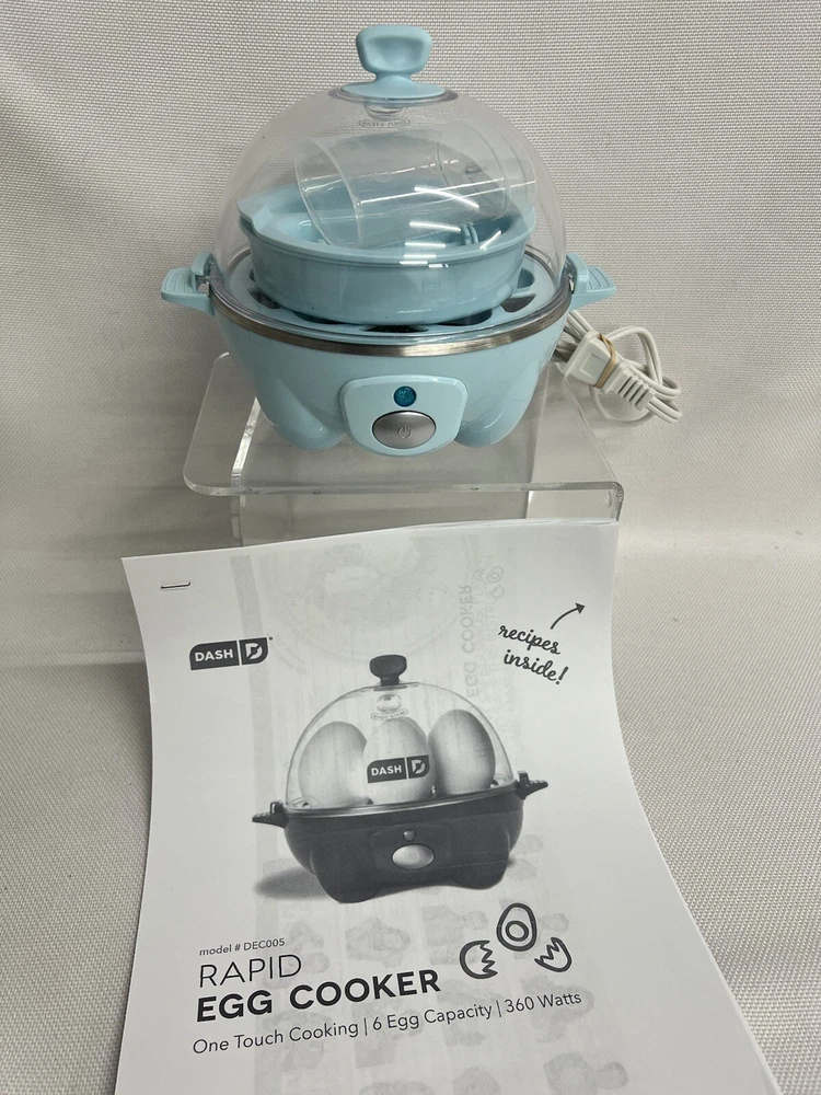 DASH Rapid Egg Cooker Hard-Boiled Poached Omelette & Mini Griddle Set with Box