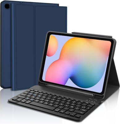 JADEMALL Tastaturhülle für Samsung Galaxy Tab S6 Lite 10,4 Zoll 2024, AZERTY