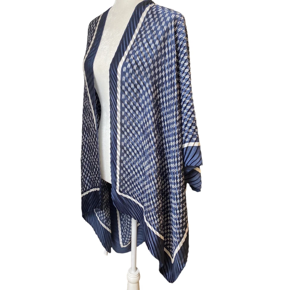 Kimono feminino Banana Republic Crinkle Indigo Ikat Wrap tamanho único - Imagem 3 de 4