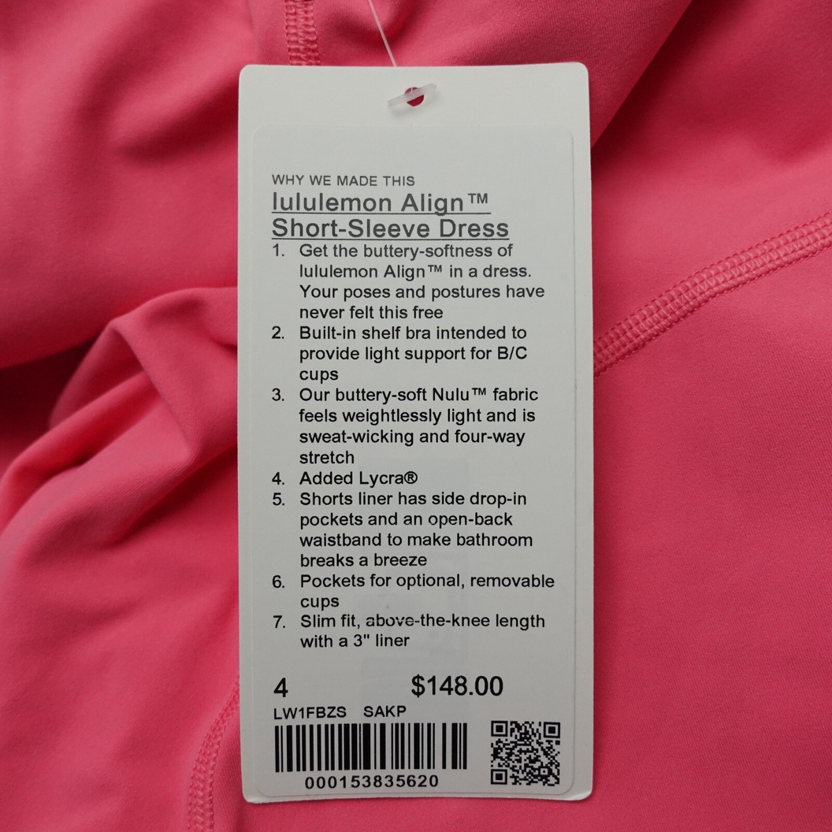 New Lululemon Size 4 Align Short Sleeve Dress SAKP Sakura Pink 3" Liner Nulu | eBay New Lululemon Size 4 Align Short Sleeve Dress SAKP Sakura Pink 3" Liner Nulu | eBay