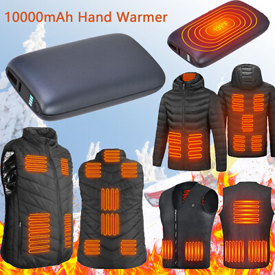 Heated Vest Winter Coat / 10000mAh Hand Warmer Battery Pack Electric Jacket Vest
