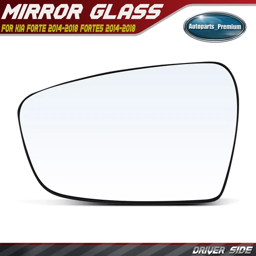 Left Driver Side Mirror Glass with Heated for Kia Forte Forte5 2014 2015-2018