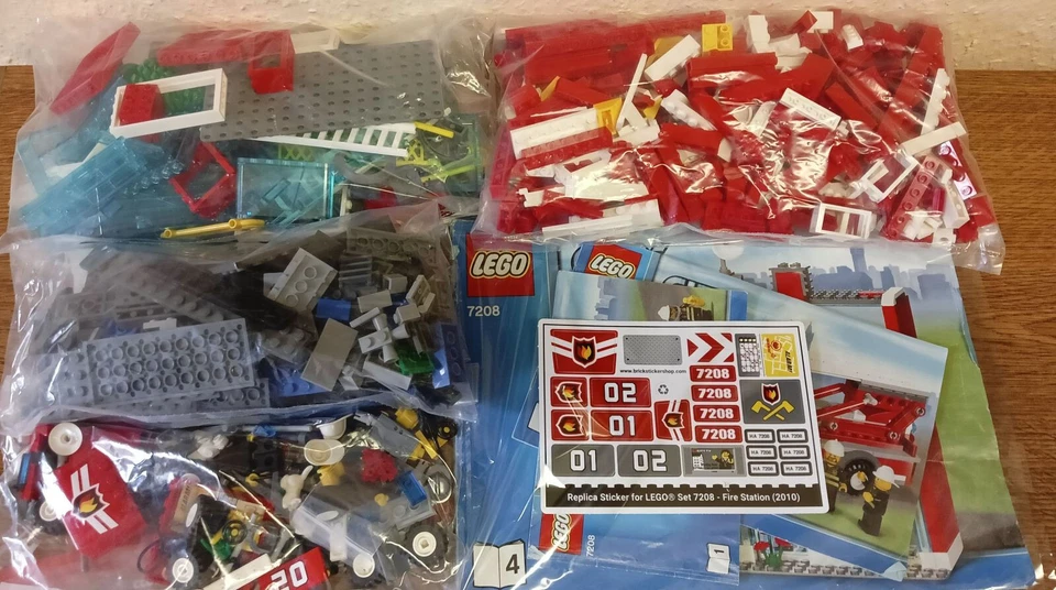 LEGO CITY 7208 Große Feuerwehrstation 100% komplett mit Figuren und Bauanleitung - Bild 2 von 4