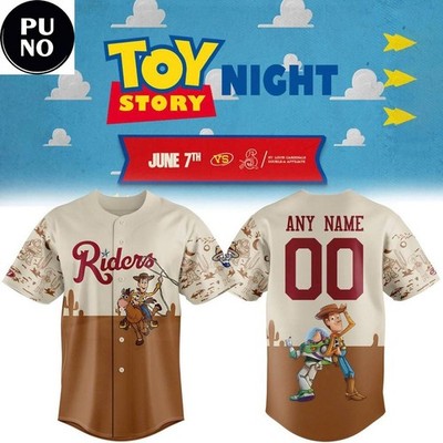 Custom Name - RoughRiders Toyy Sttory Night 2026 Baseball Jersey - All Size