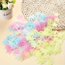 100pcs Glow In The Dark Stars Luminous Wall  Ceiling Star Stickers Home Decor