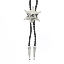 Zac's Alter Ego Vintage Sheriff Star Western/ Cowboy/ Rodeo PU Bolo Tie