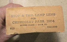 Nos Vintage 1954 Chevy Taillight Reverse Light Lens Clear Backup Lens Chevrolet