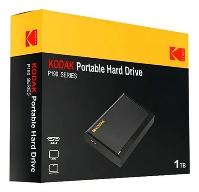 KODAK 1TB Portable Hard Drive P190 - USB 3.2 Tragbare Externe HDD Festplatte NEU