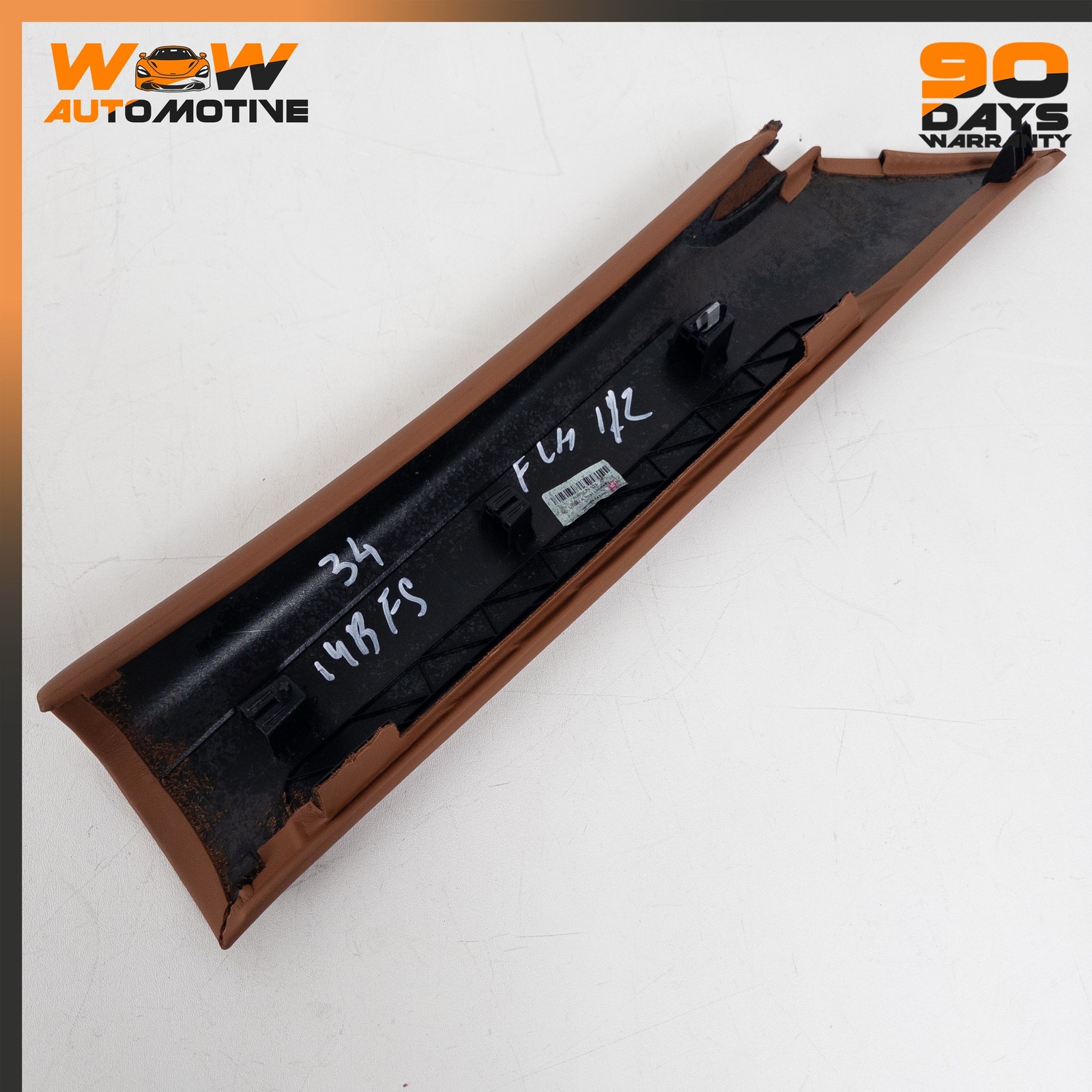 14-19 BENTLEY FLYING SPUR FRONT LEFT DRIVER SIDE A PILLAR INTERIOR TRIM PANEL OE