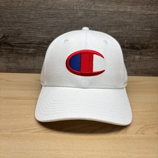 Champion Hat Cap Snap Back White Red Blue Big...