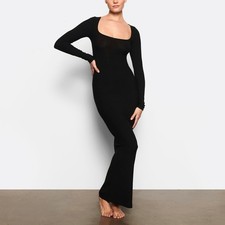 Skims ribbed long sleeve bodysuit