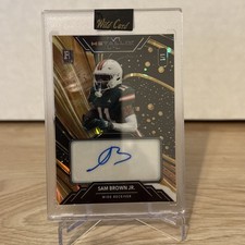 Sam Brown Jr 2025 Wild Card Autographed Rookie Card 1/1  Gold and Black