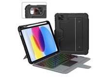 Nillkin iPad A16 11th Gen 2025/10/10.9 2022 Case Detachable Keyboard, Black