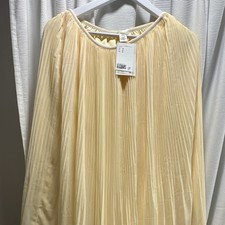 Women's Yellow Midi Skirt Size M Polyester