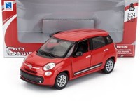 Newray 1/24 Fiat 500L City 2013 Rot Modellbau Statisches Modell Diecast