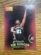 SkyBox 1997-98 Premium Tim Duncan Rookie #112 Spurs Basketball NBA Card. rookie card picture
