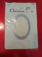 VTG Christian Dior Ultra Sheer Leg Sandalfoot Stockings Alabaster Medium 10.5