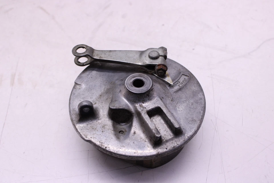 Kawasaki KD100 1976 OEM placa de zapata de tambor de freno delantero  Foto 3 de 4