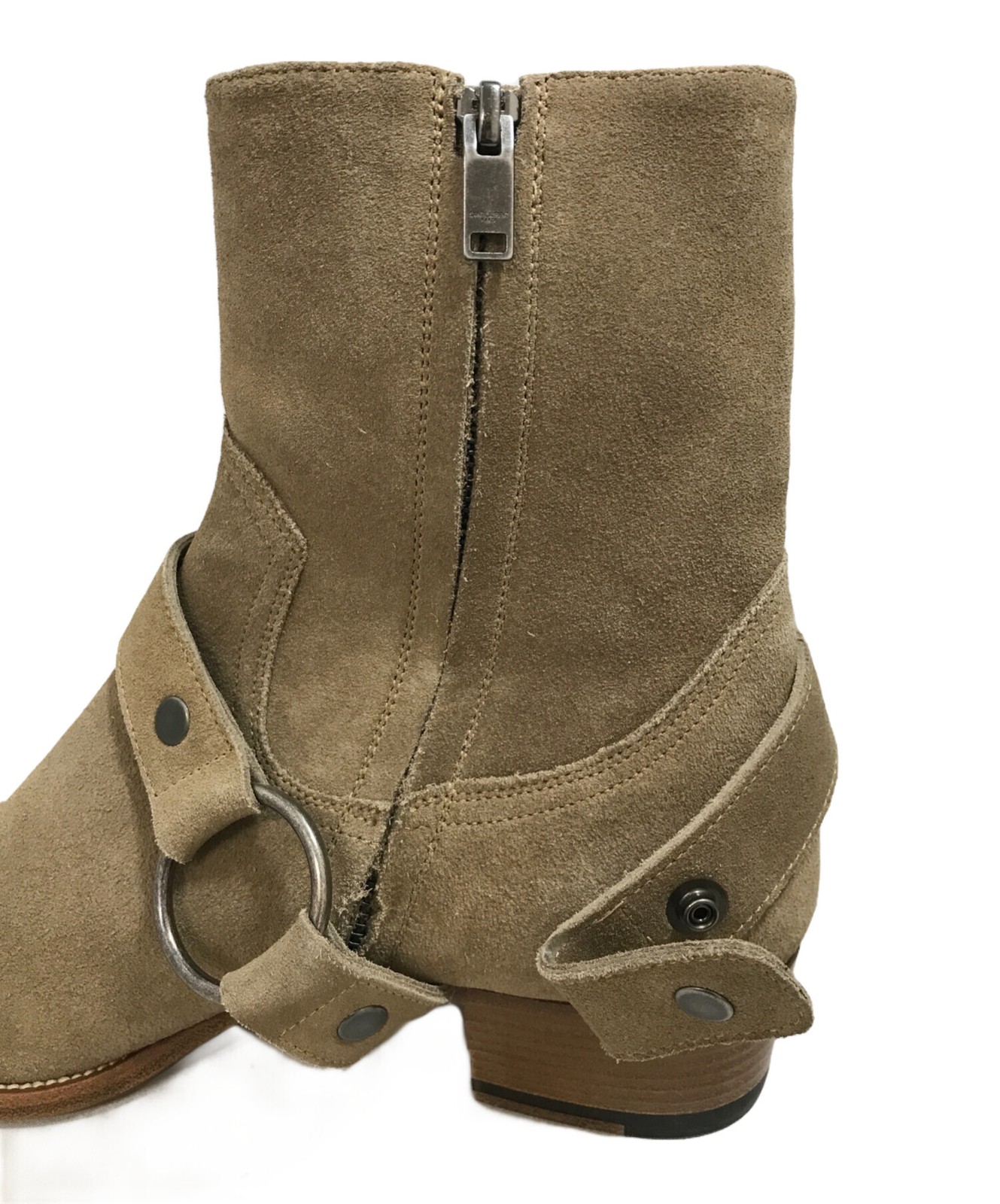 Stivali Saint Laurent Paris ad anello beige taglia: 42