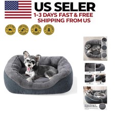 Orthopedic Calming Pet Bed for Small Dogs  Cats, Washable Anti-Slip