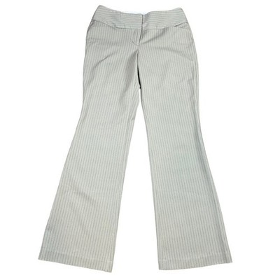 Express Editor Pinstripe Trousers Brown Size 2