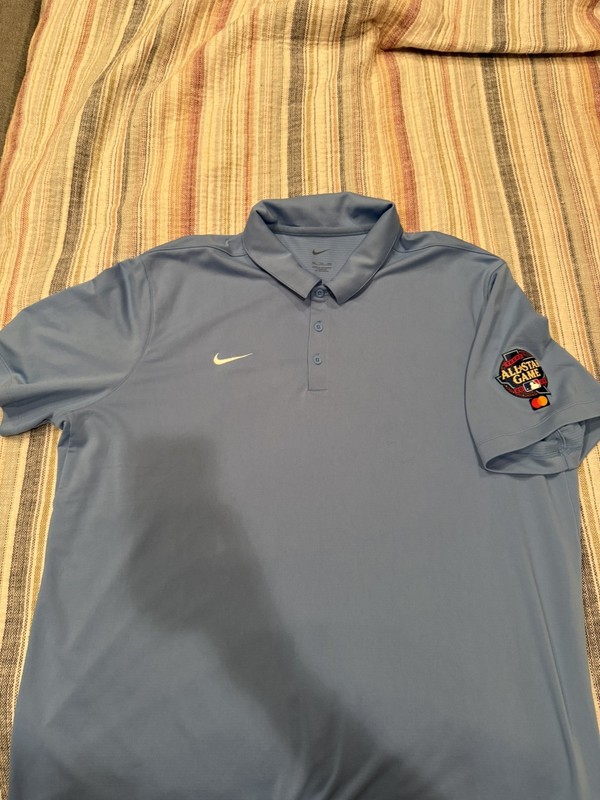 Nike 2024 MLB All-Star Game Men’s Dri-Fit Polo Size 2XL Blue Texas Rangers