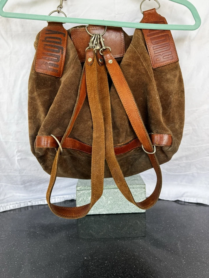 Mochila de mano Rugby by Ralph Lauren de gamuza y cuero resistente preparación Foto 2 de 4